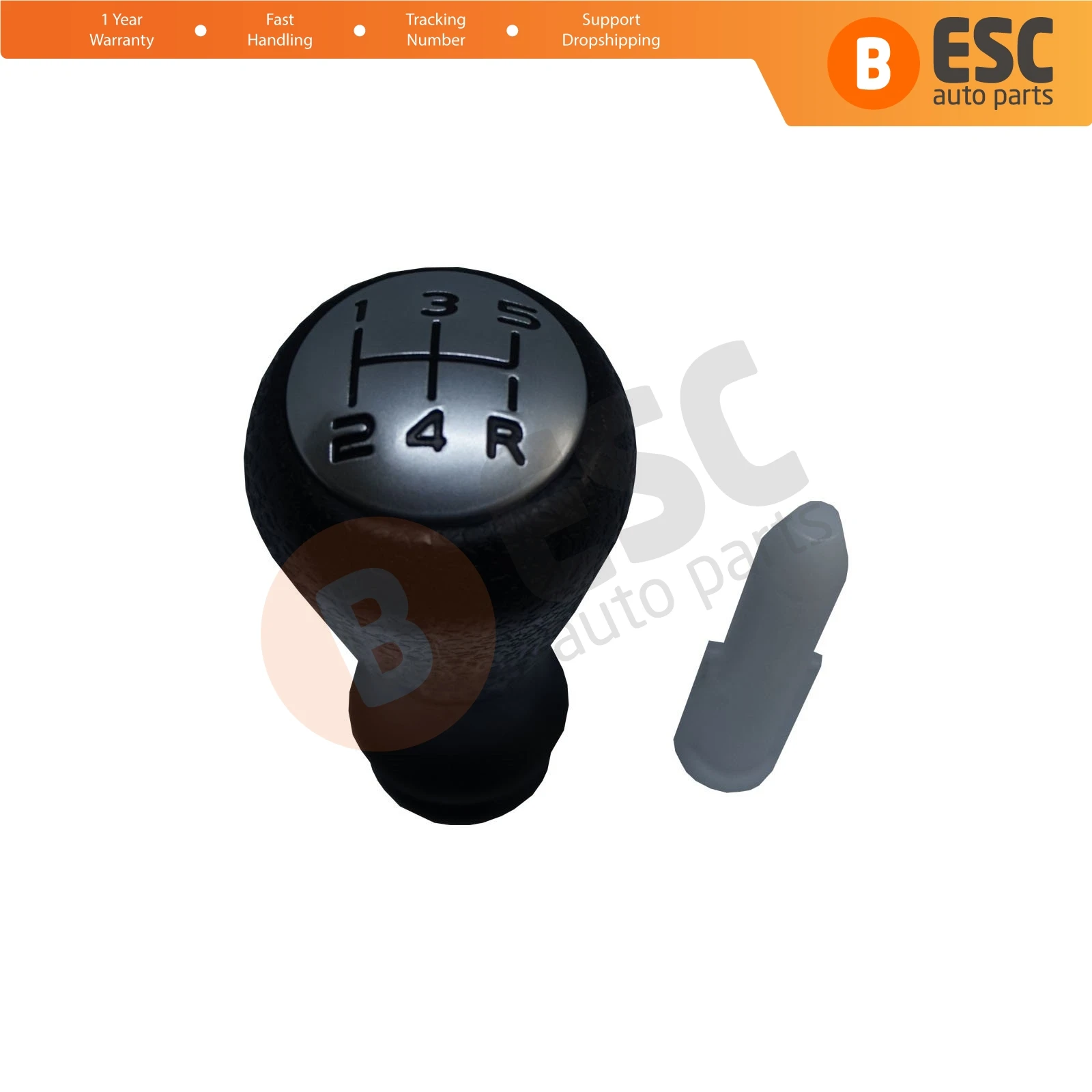 ESC Auto Parts ESP659 5-Speed Gear Shift Stick Knob Adapter 2403AP Black Chrome For Peugeot 106 206 306 406 Ship From Turkey