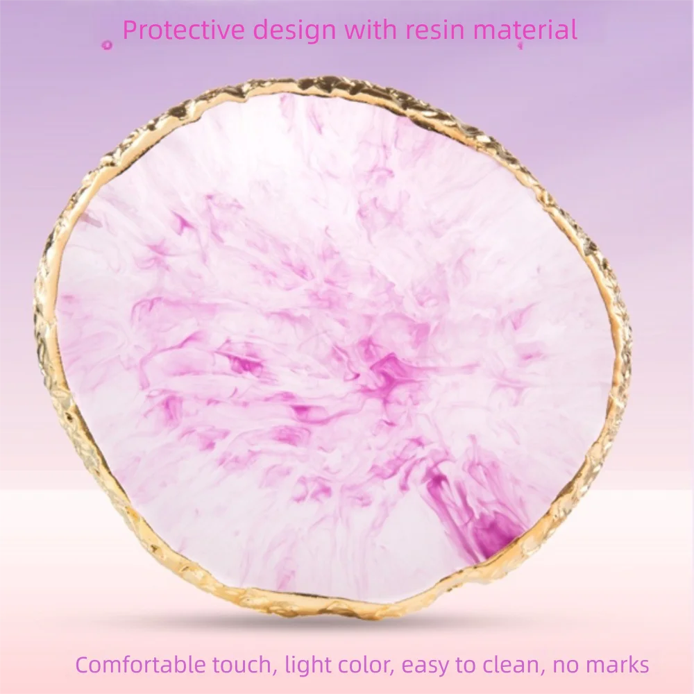 

Round Resin Agate Nails Palette Color Drawing Pallet Fake Nail Gel Polish Display Shelf Gel Polish Foundation Cosmetics Palette