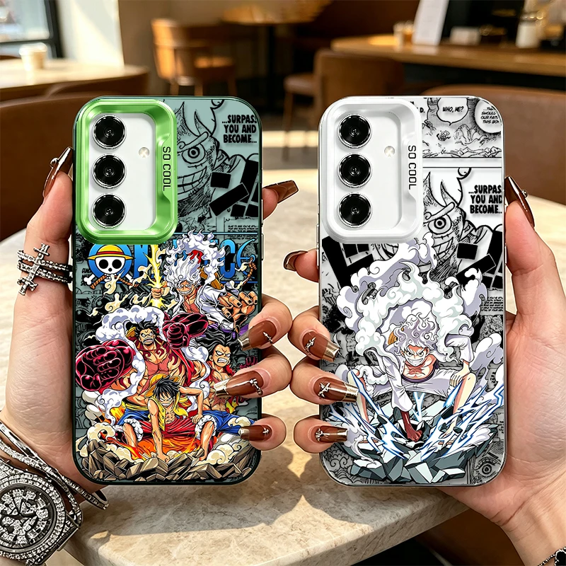 Anime One Piece Luffy Multi Forms Case for Samsung Galaxy S25 Edge S26 S24 S23 Ultra S22 S21 Plus FE A57 A37 A17 A07 4G Cover