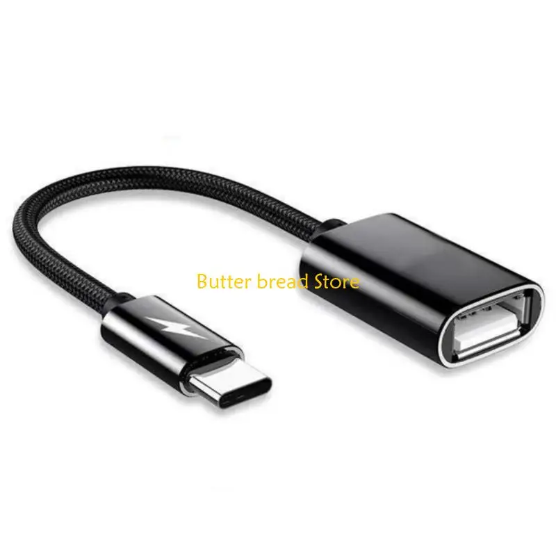 W89C Nylon OTG Adaptador Multifunción OTG Cable 5.9 pulgadas para conexión dispositivo suave