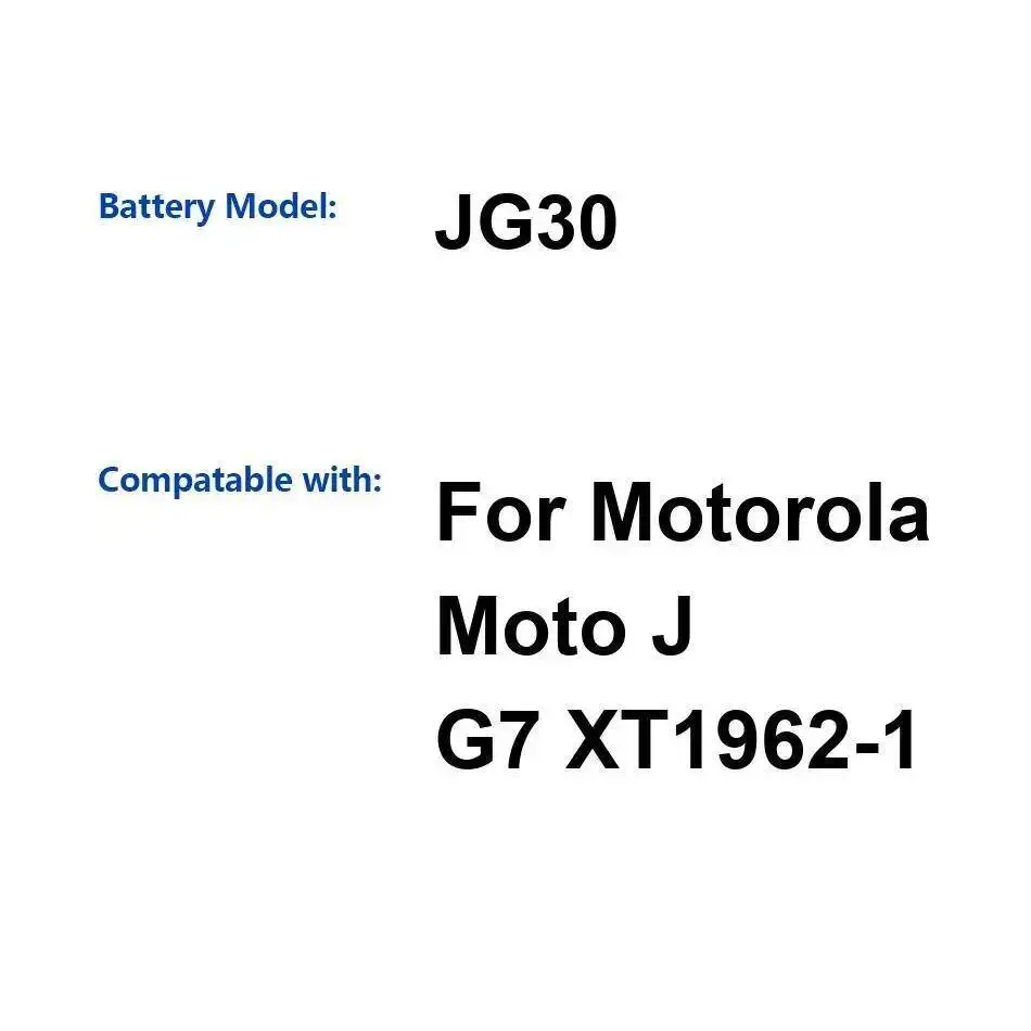 لموتورولا موتو G7 J XT1962-1 3000Mah قسط استبدال JG30 بطارية الهاتف المحمول