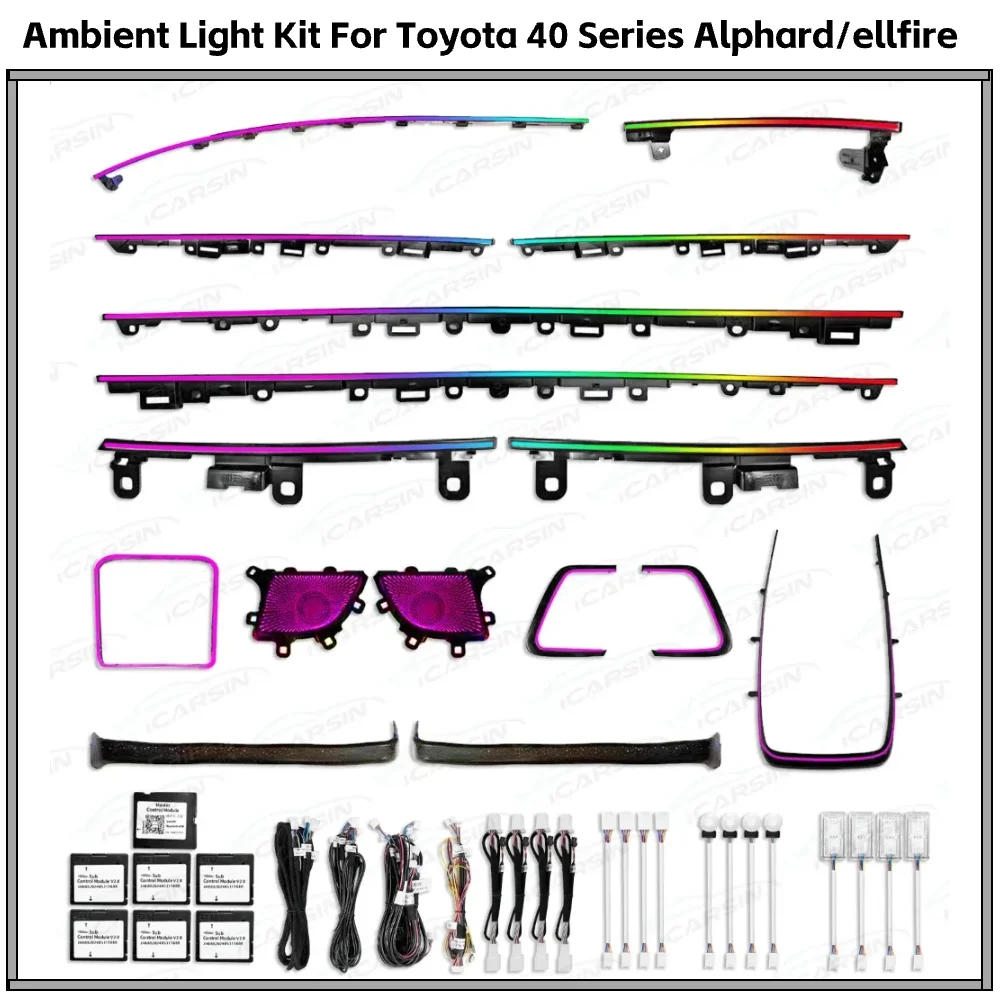 

Upgrade 256 Colors Symphony Car Interior Ambient Light for Toyota Alphard/Vellfire 40 Series 2024+ RHD/LHD Accessories