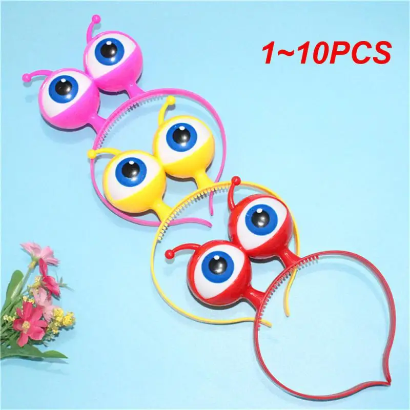 

2024 New Glitter Eyeball Headband Party Dance Halloween Headgear Props Glowing Big Eyes Alien LED Headband