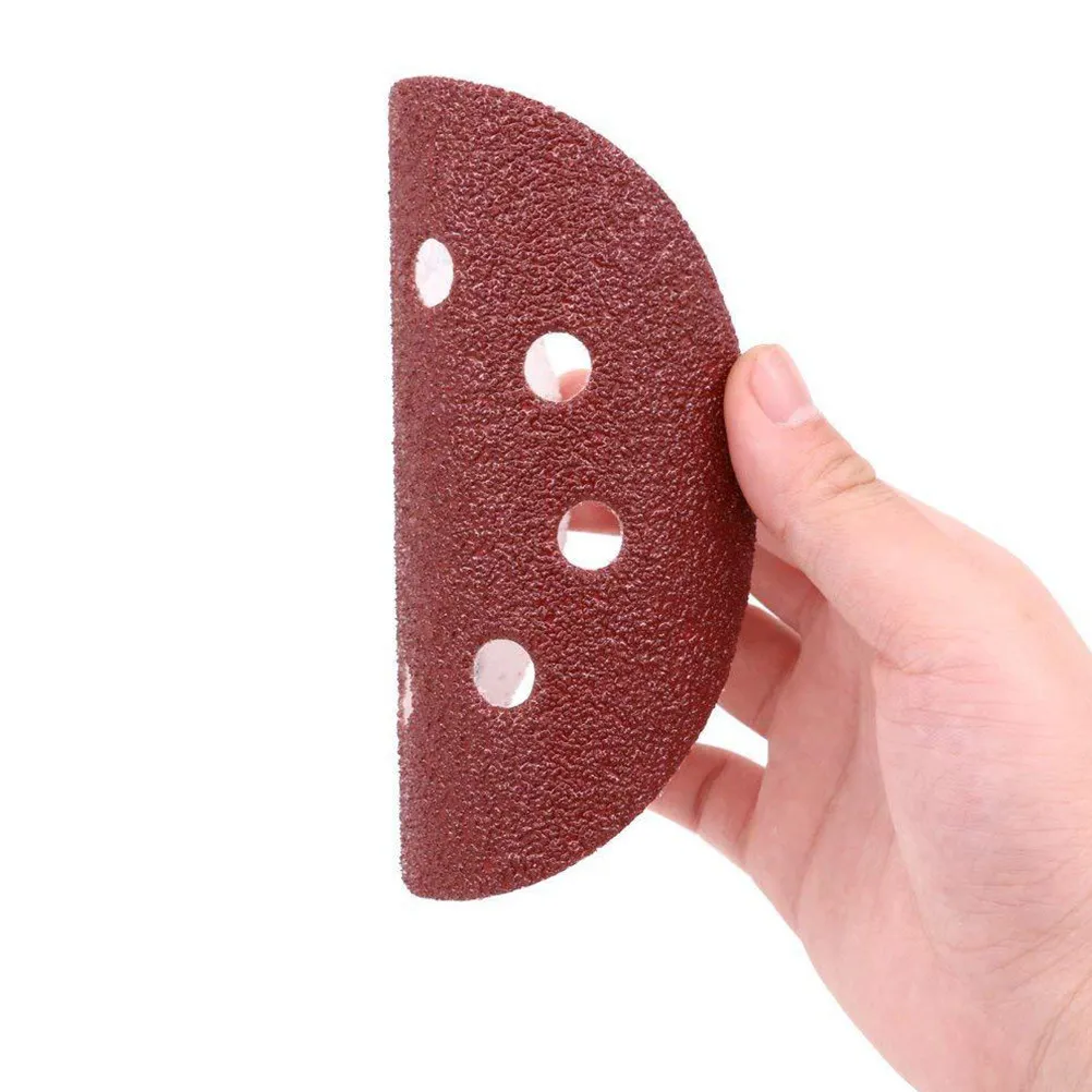 

25 PCS Sandpaper Palm Sander Sand-disc Pads Rotary Discs Oscillating Tool Sanding Dark Brown Hook Loop