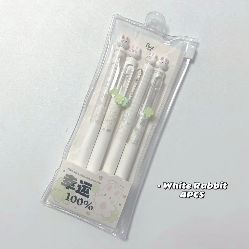 Rabbit 0.5mm Quick-Dry Gel Pen Set (4-Pack)