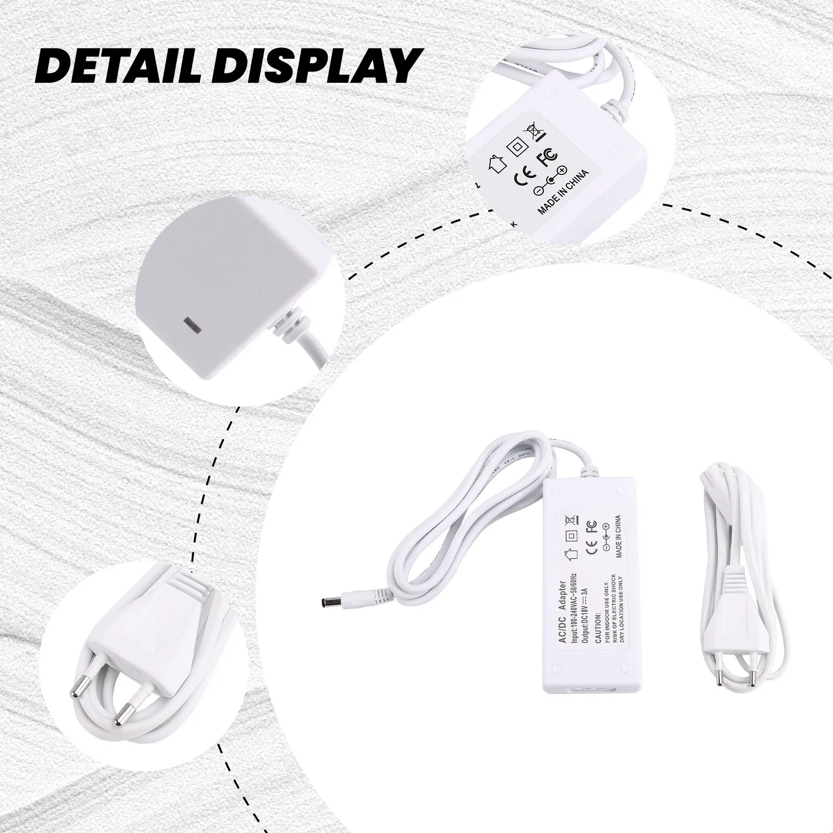

AT44-18V 3A Power Supply Charger For Cricut Explore Air 2, Expression 2, Personal Expression Create, Mini, Explore EU Plug