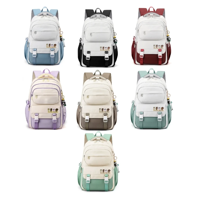 Student School Backpack Teenager Backpack Women Large Capacity Backpack Nylon Daypacks Girl All-matching Travel Backpack 066F