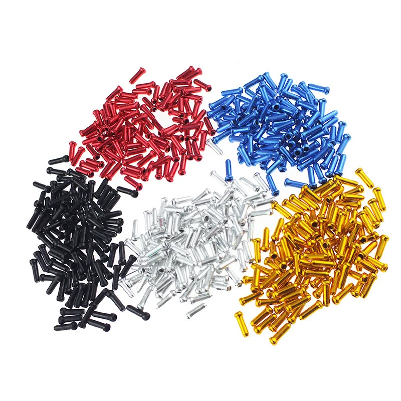 

50PCS Bicycle Brake Shifter Cable End Caps Brake Line Derailleur Shift Wire End Caps Tips Crimps MTB Bike Bicycle Accessories