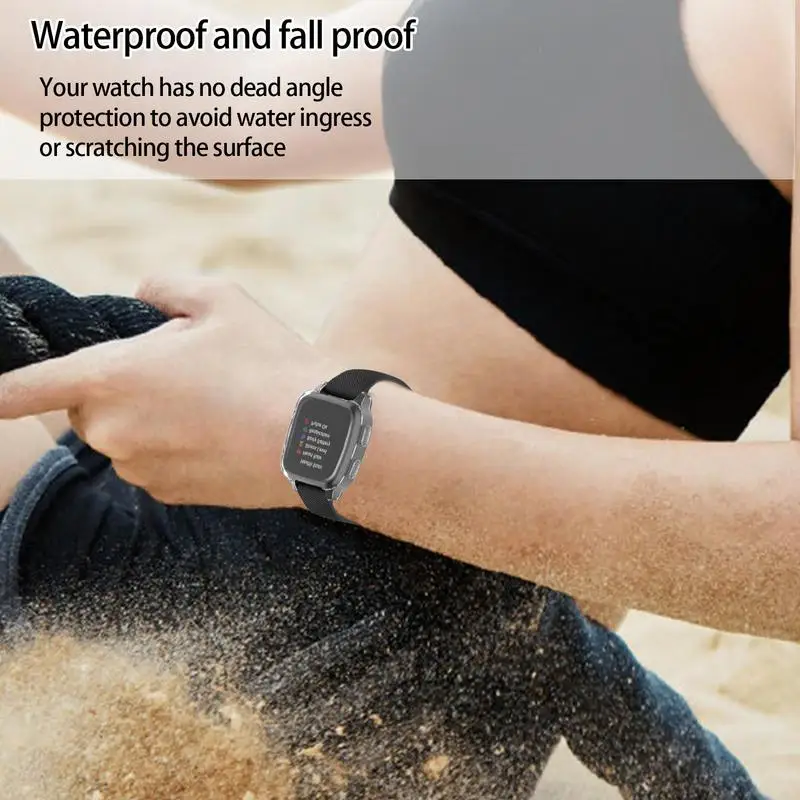 Hard Edge Shell Screen Glass Protector Film Frame Case For Garmin Venu SQ 2 Smart Watch Protective Cover SQ2 Music Accessories