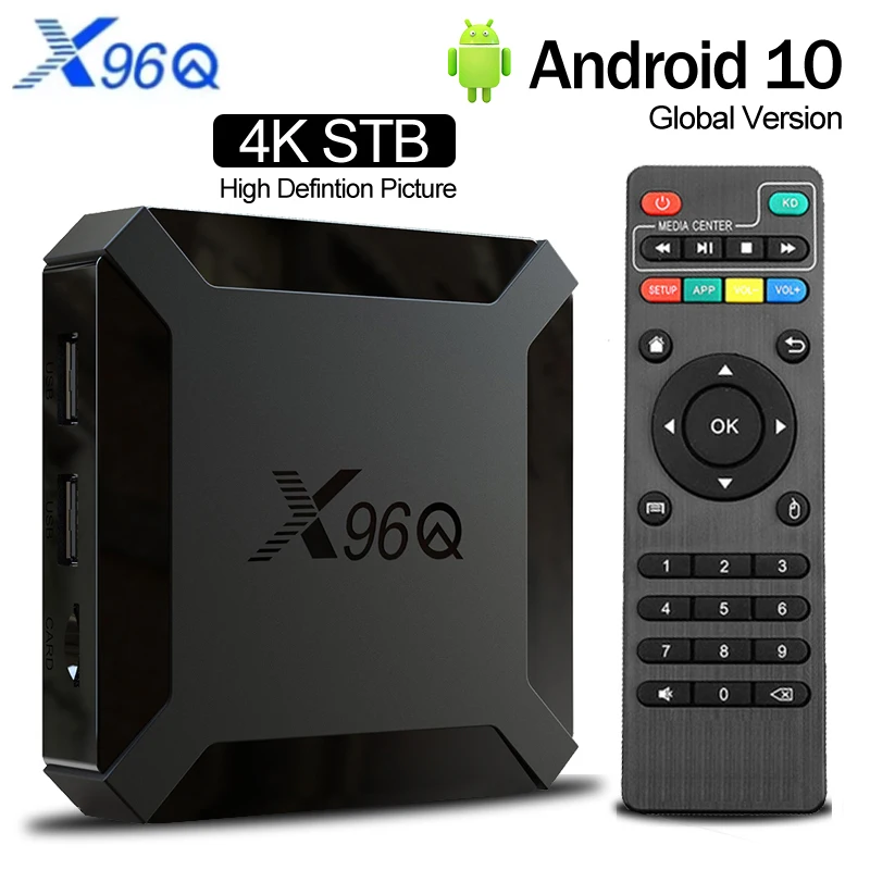X96Q TV BOX 2GB 16GB Allwinner H313 Quad Core Android 10,0 2,4G Wifi 4K HD decodificador reproductor multimedia inteligente