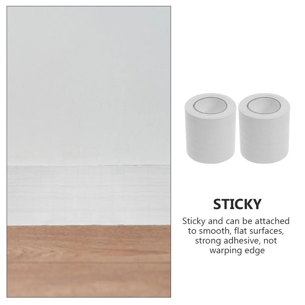 

2 Rolls 10M Pvc Wall Stickers Self-Adhesive Skirting Board Covers Flexible Floor Molding Trim Decorative Baseboard For Bedroom