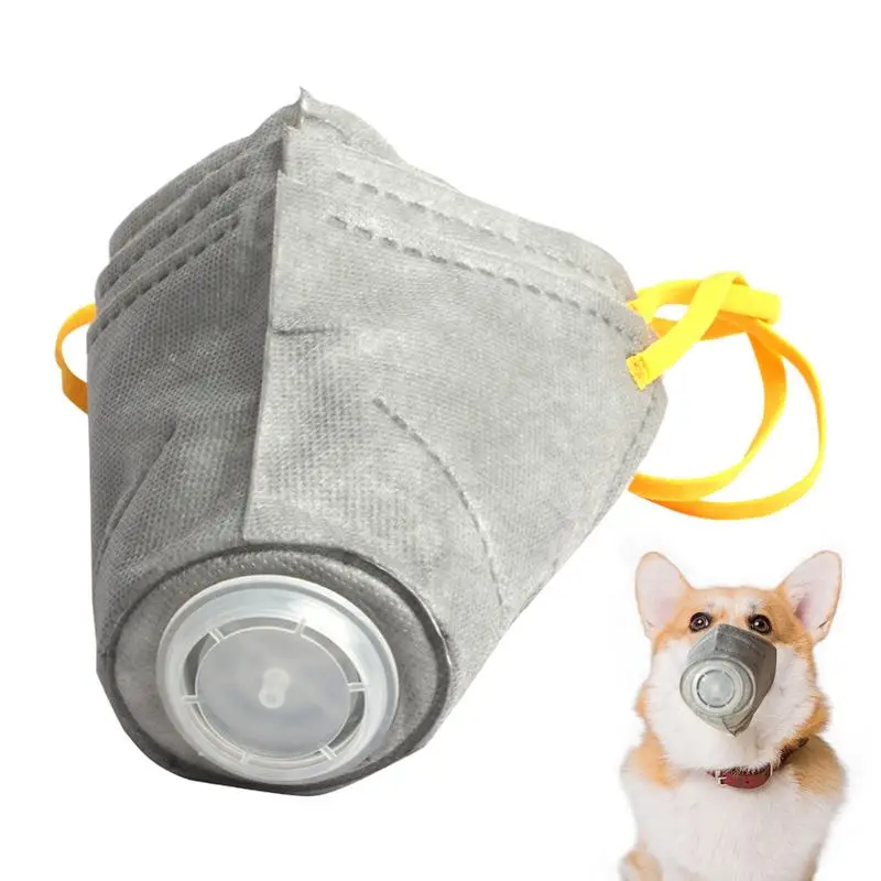 Dog Air Filter Muzzle 3X Fire Safety Dog Face Cover Respirator Air Filter Anti Dust Breathable Mouth Cover Pet Air Filter