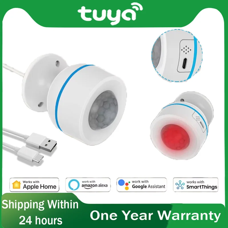 

Tuya Matter Thread USB PIR Motion Sensor Human Body Sensor Wireless Human Body Motion Infrared Detector Work With HomeKit Alexa