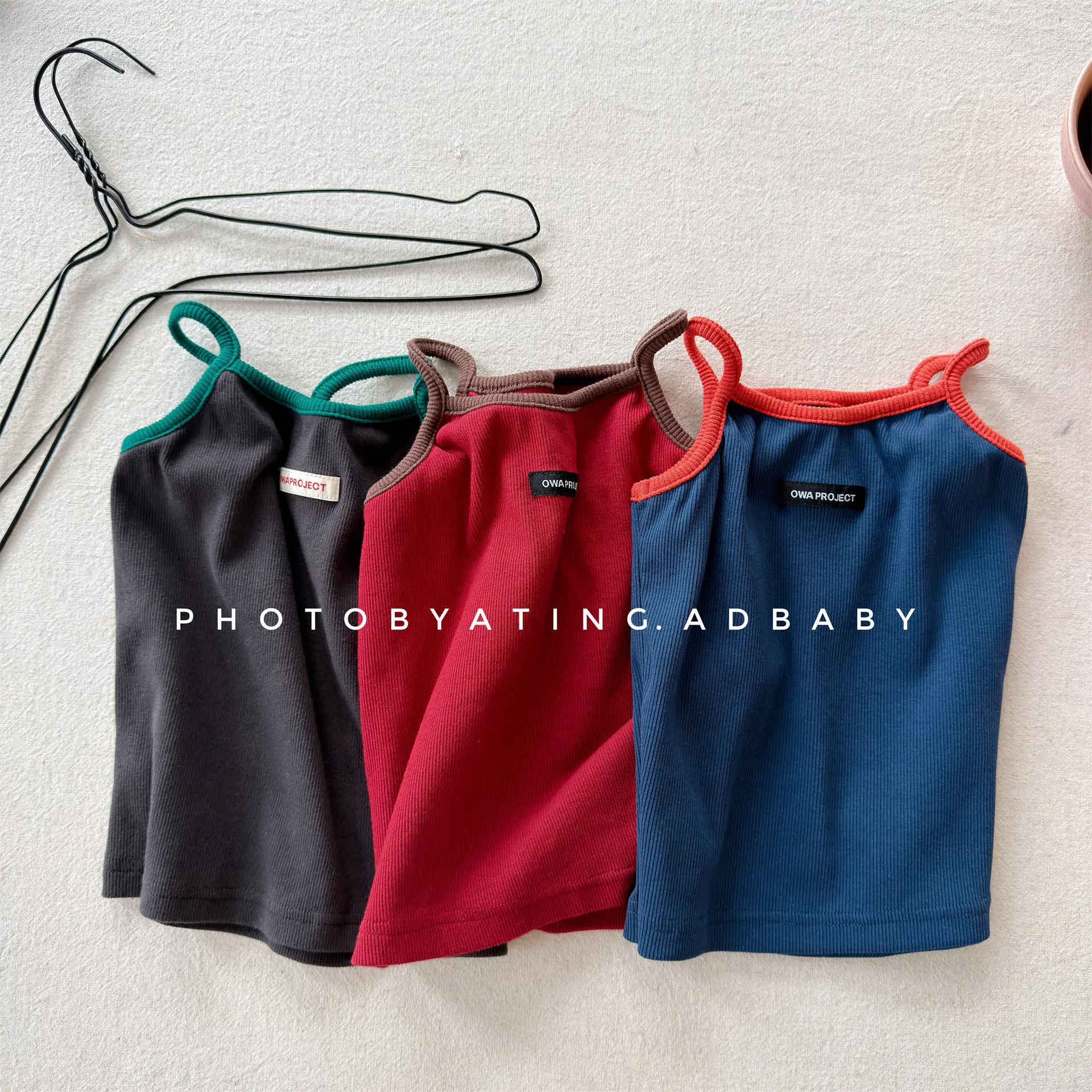 

2026 Summer New Girls Sleeveless Sling Vest Solid Children Thin Cotton T Shirts For Baby Girl Sling Tops Toddler Tee