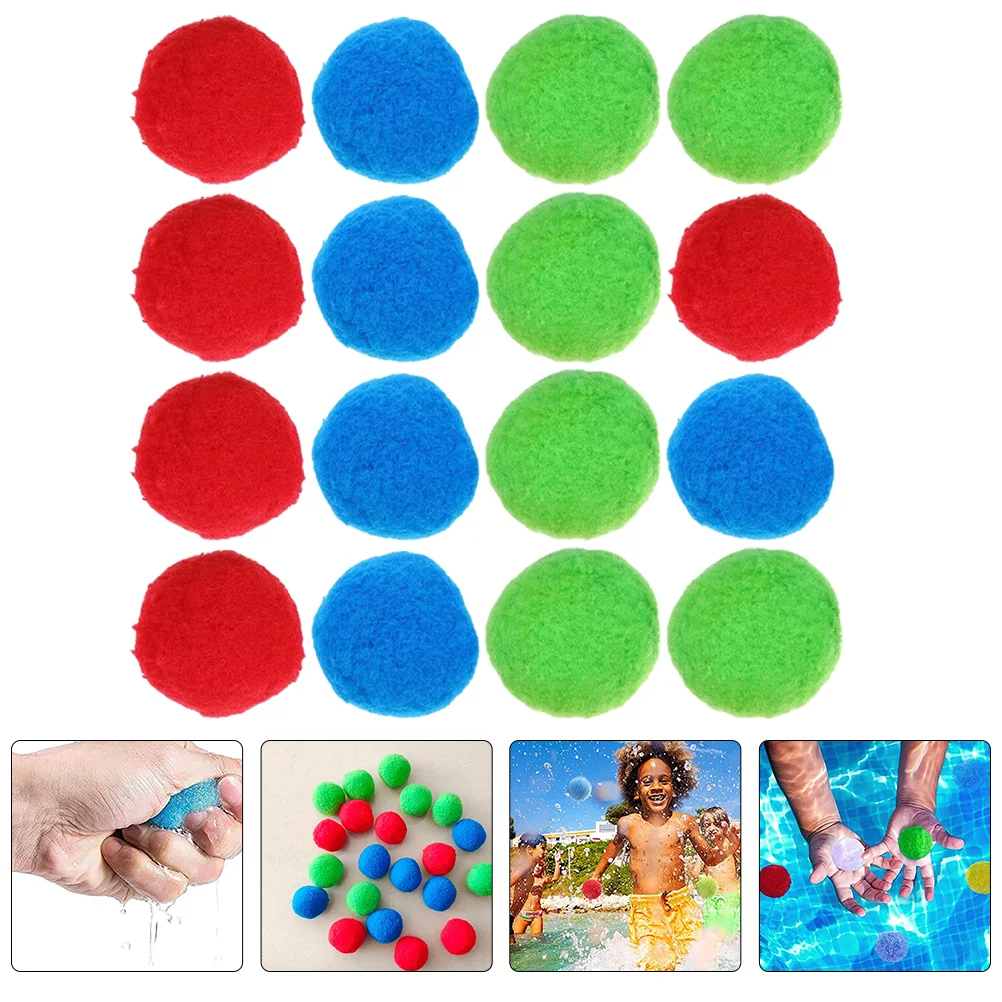 40 Pcs Colorful Toy Fur Balls Reusable Splashing Soaker Rapid Filled Bouncing Toy for Kids Outdoor Fun Safe No Odor