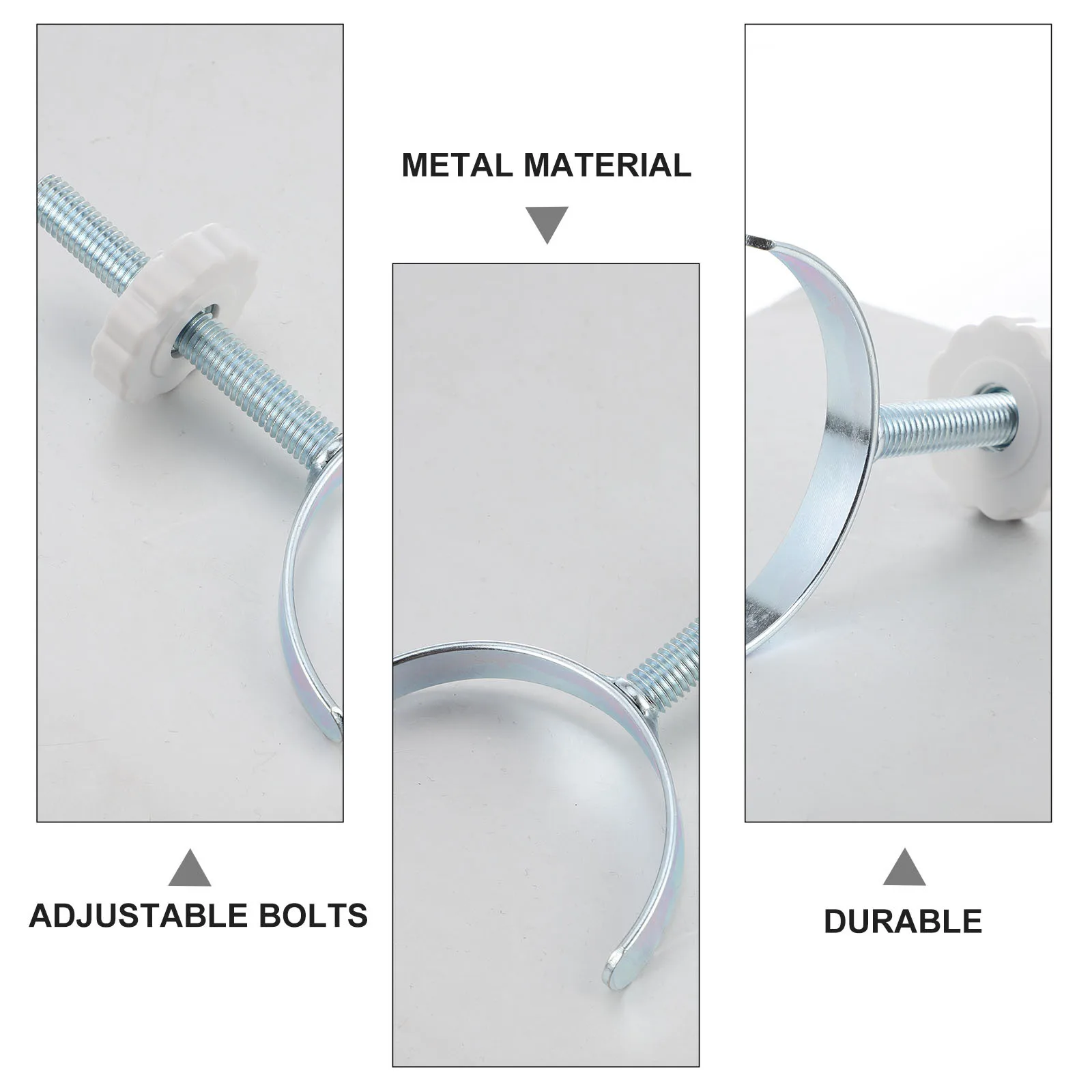 ชุดอุปกรณ์ยึดรูปตัวยูสีเงิน 1 ชุด ทนทาน ใช้สำหรับยึดประตูนิรภัย ราวบันได ประตูรั้วเด็กและสัตว์เลี้ยง