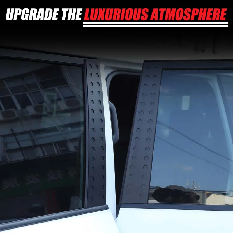 لتويوتا برادو لاند كروزر LC250 2024 + سبائك الألومنيوم سيارة ويندوز B-عمود المضادة للخدش ملصق غطاء لوحة الكسوة الملحقات