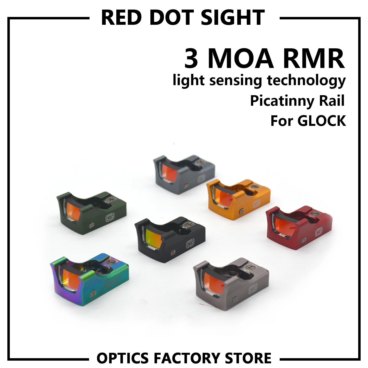 

Mini Red Dot Sight Riflescope 3 MOA Reflex Sight Pistol Red Dot Scope For 20mm Rail Mounts G17 19 9mm AR