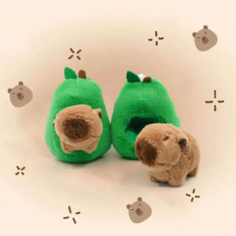 10 ซม.น่ารัก Avocado Capybara ของเล่นตุ๊กตา Capybara ตุ๊กตา Key CHAIN Plushie Capibala จี้วันหยุดของขวัญ Kawaii ตุ๊กตาผลไม้