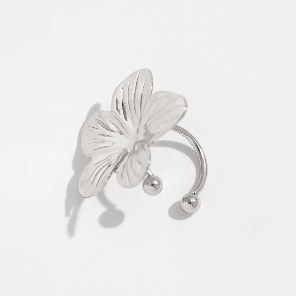 Retro Flower C Shape Ear Cuff Golded Metal Starfish Shell Ring Clip Silver Minimalism Gold Jewelry Travel
