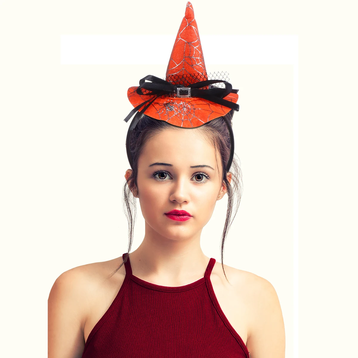 

3pcs Witch Hat Hair Accessories Purple Witches Party Halloween Women Kids Fashion Hoop Hairband Girls Children Photo Props