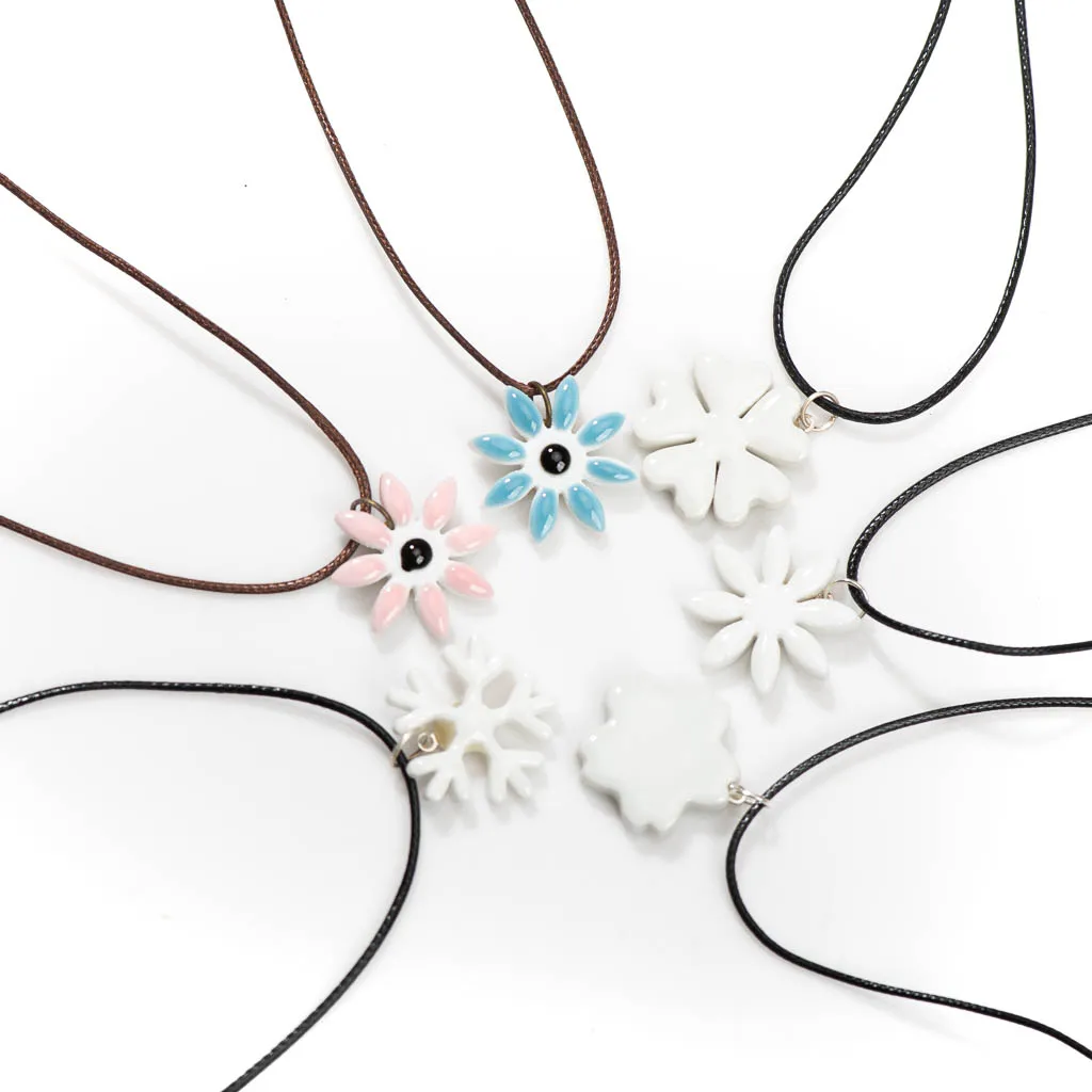 Hot Hot Flower Ceramic Necklace With All Stylish Elegant Lady Jewelry Unique Design X880