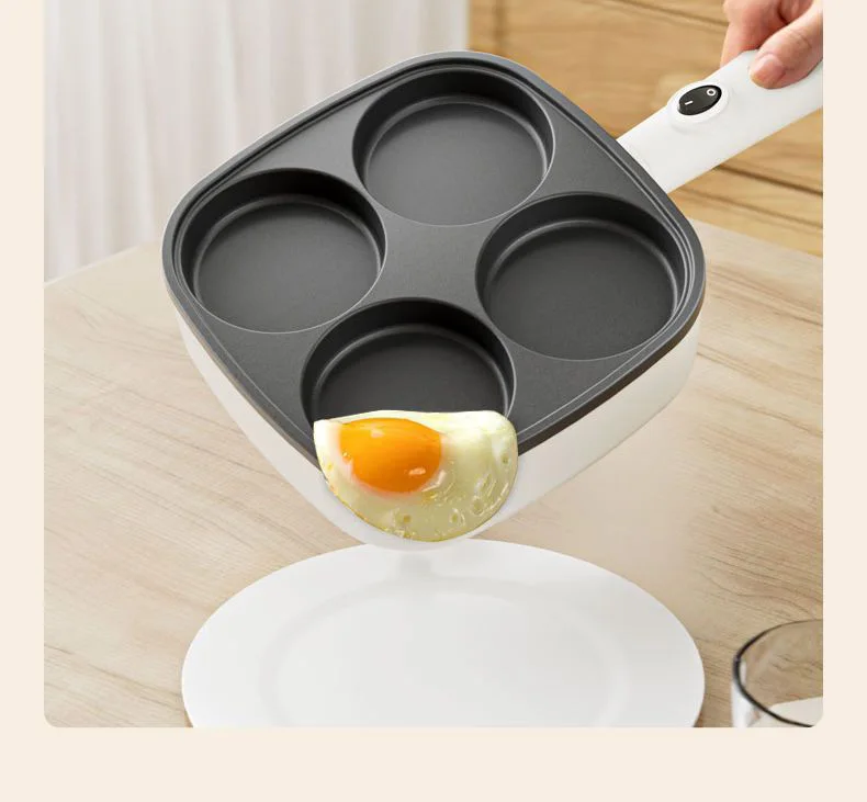 Electric Frying Pan 1PC Breakfast Maker Non-Stick Pan Home Electric Pancake Pan Plug-in Frying Eggs Four Holes Omelette Maker