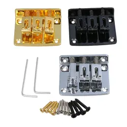 3 Colors Zinc Alloy Bridge Tailpiece for 3 String Cigar Box Electric Guitar