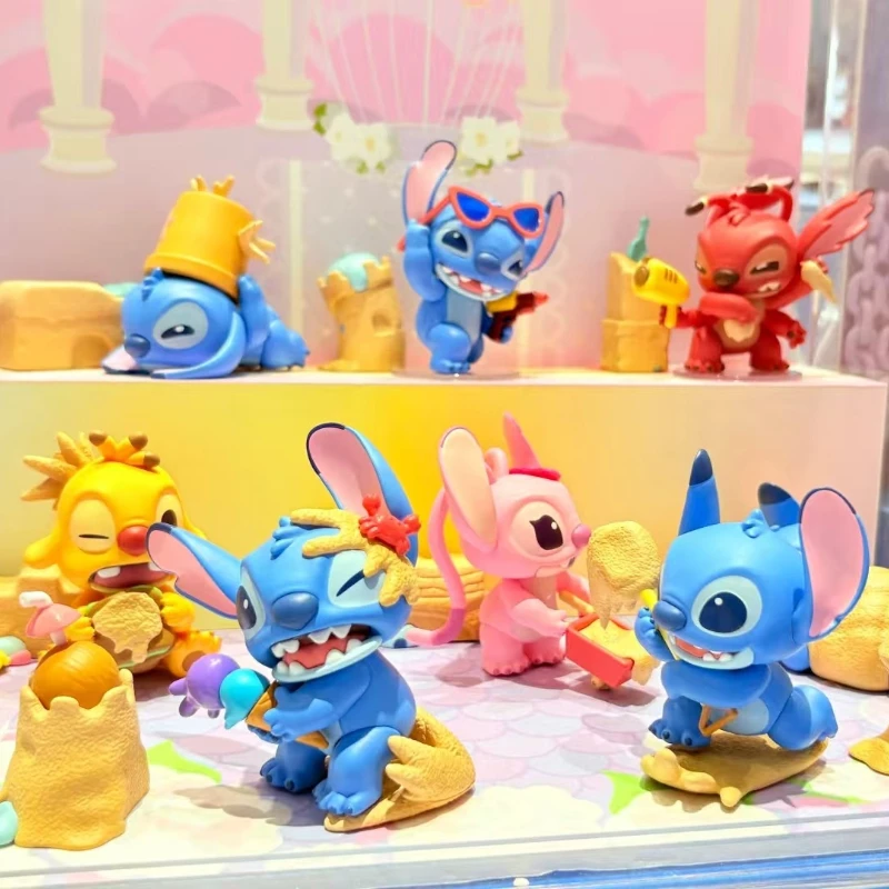 MINISO Stitch Where Did Little Jin Go Series Blind Box Figures Desktop Ornament Anime Festival Gifts Angel's Surprise Box Toy
