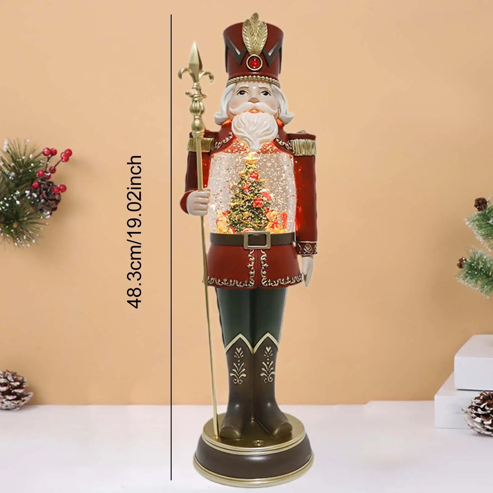 كسارة البندق صندوق تشغيل الموسيقى حفلة عيد الميلاد هدية ديكور المنزل تمثال زخرفة الحرفية #4