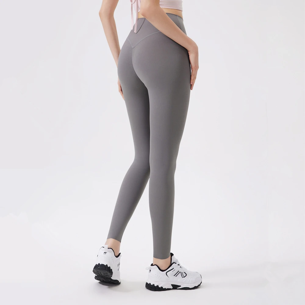 

Women Sport Leggings High Waist Yoga Pants Hip Lifting Running Trousers One-Size Naked Pants Elastic Gym Workout Tights Leggings