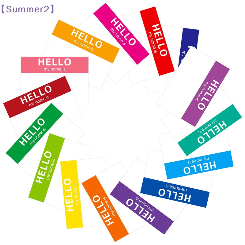 5 Sheets Hello My Name Adhesive Labels Stickers Gift Name Tags Sticker Present〔Sum2〕