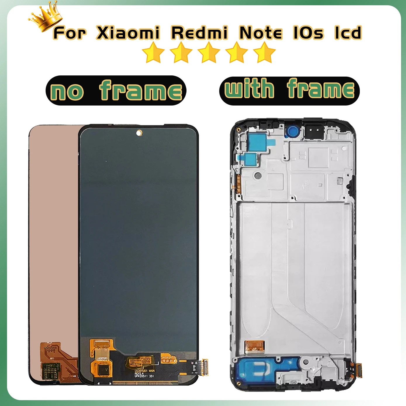 LCD AMOLED For Redmi Note10S M2101K7AI M2101K7BG For Xiaomi Redmi Note 10 4G 10S LCD Display Touch Screen Digitizer Assembly