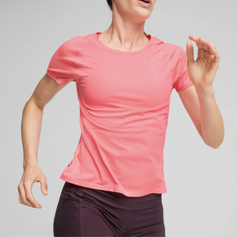 

Женская спортивная дышащая прочная футболка Puma Genuine RUN CLOUDSPUN с круглым вырезом 525405-16