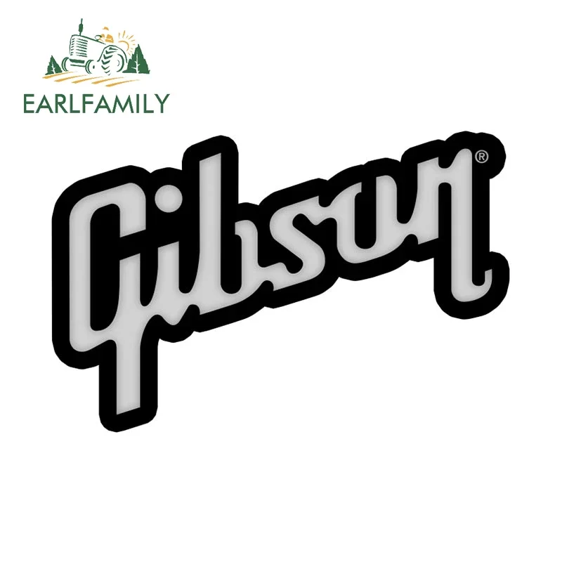 

EARLFAMILY 13cm X 8.6cm Gibson Labels Car Decal Vinyl Cover Stickers Front Windshield Rearview Mirror Dress Up Motorcycle Decor