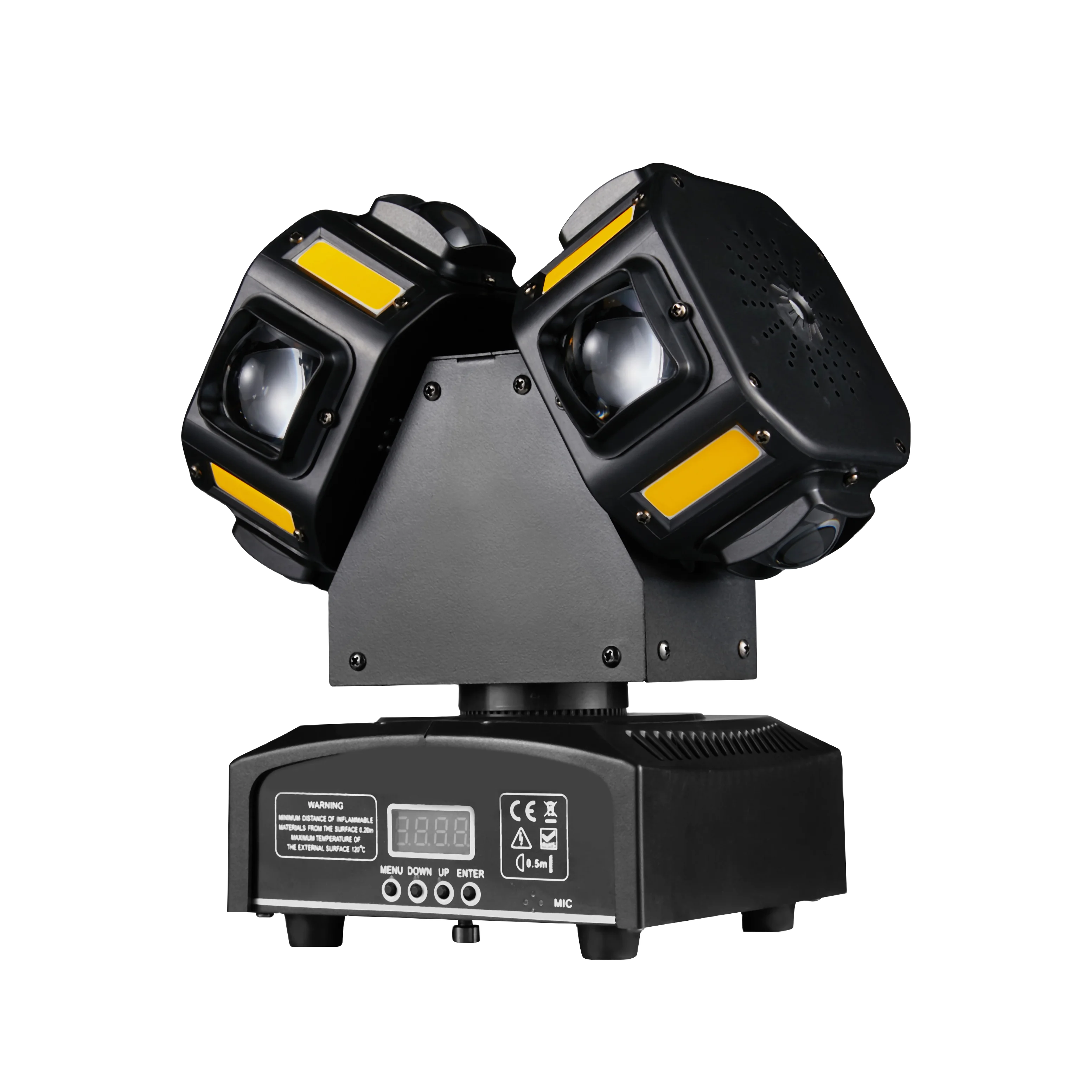 Double Head LED 3in1 Moving Head Bea8x12W RGBW Strobe8x5W Bright Golden Red Green Laser Star DJ Lights effect