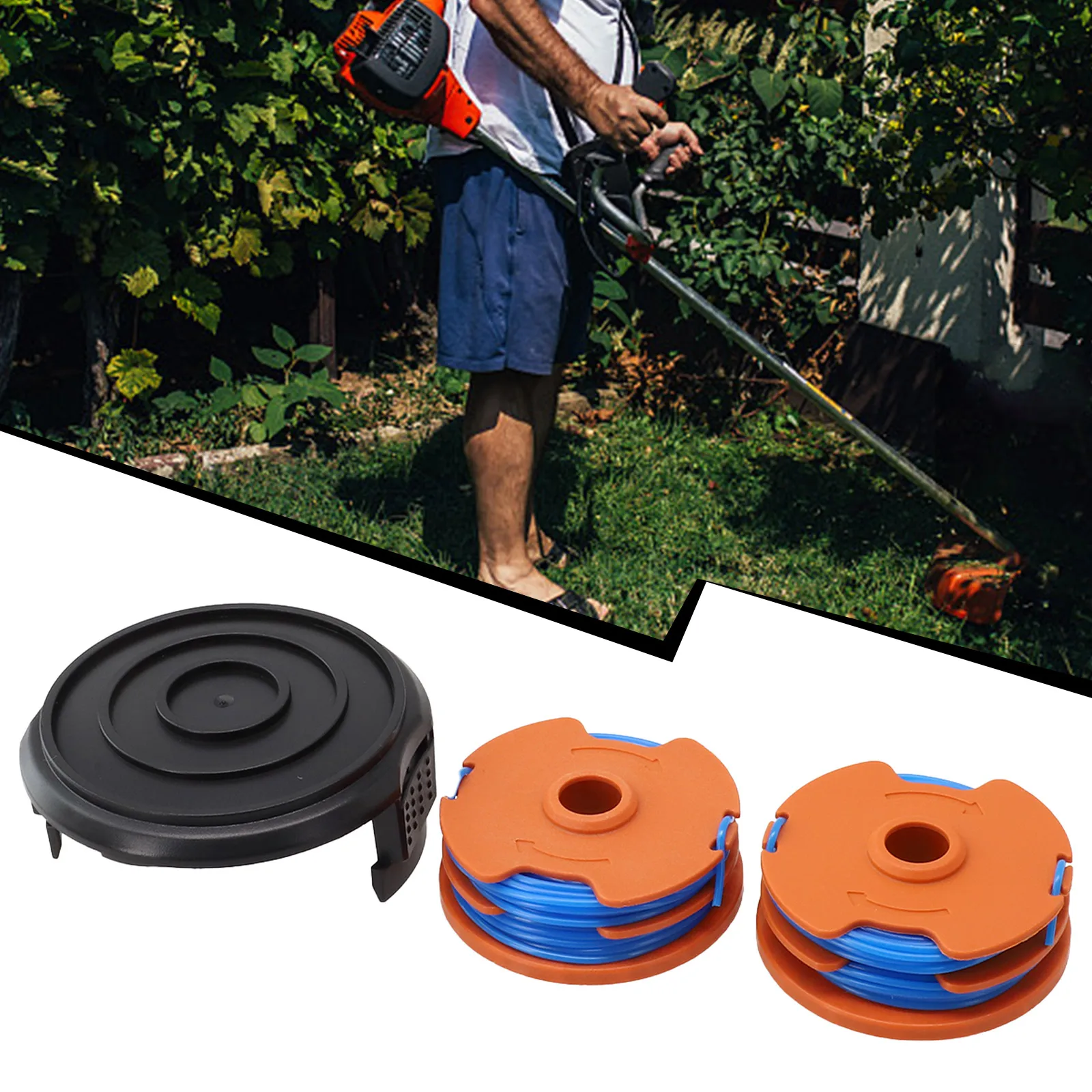 Spool & Line & Cap Cover For Ozito LTR-529U For Worx WG119E Grass String Trimmer Parts For Home Garden Tool Accessories