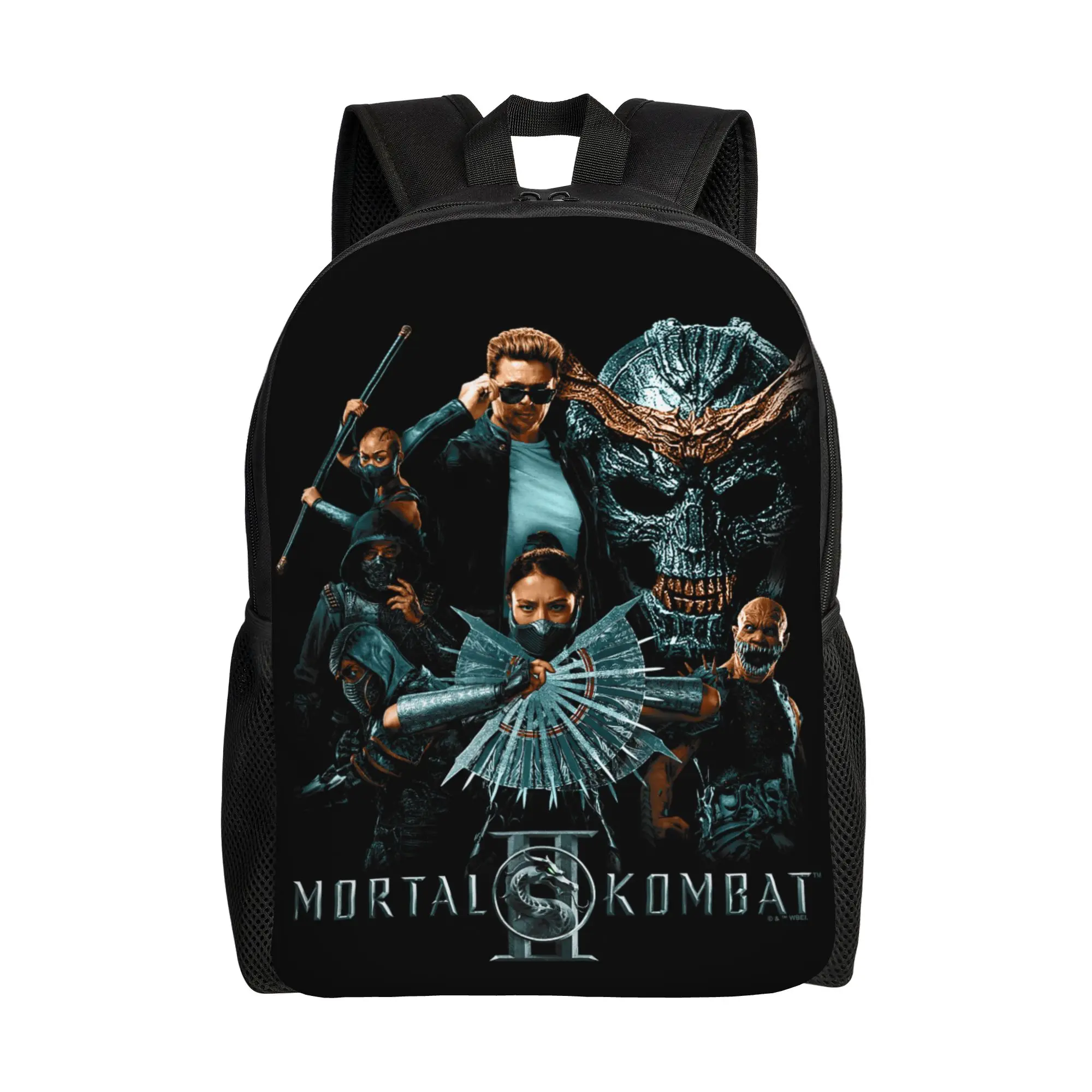 Mochila Mortal Kombat Duotone Fighters para adolescentes, regalo, mochila escolar para hombres y mujeres, bolso de hombro universitario