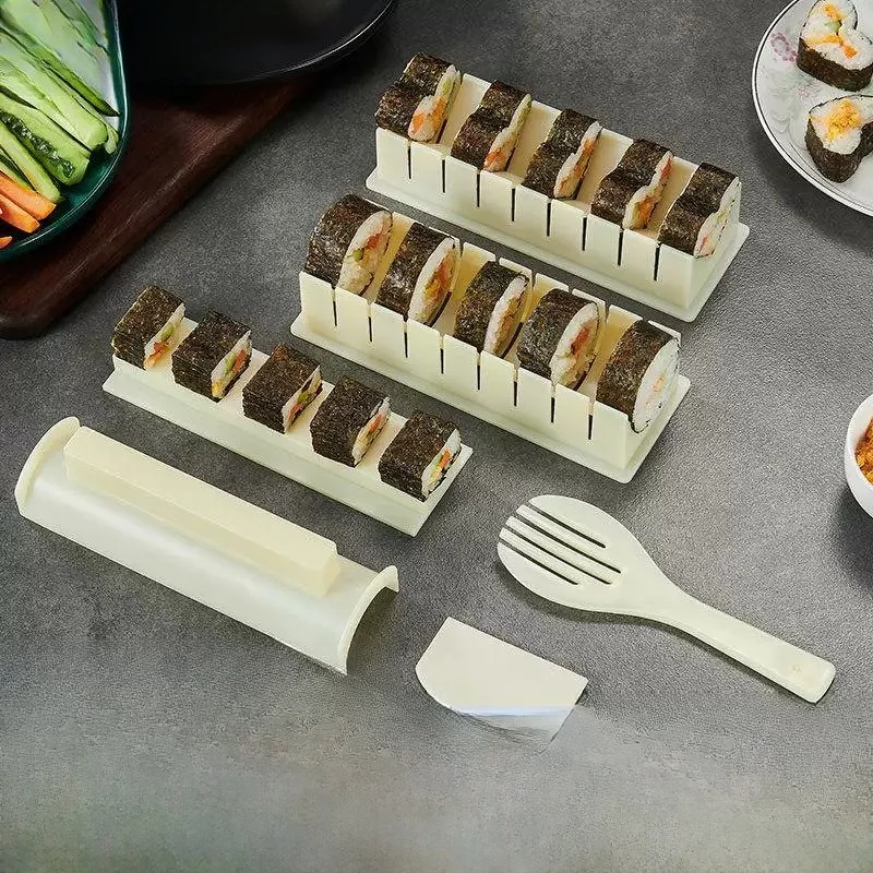 Kit Profesional para Hacer Sushi, Juego de Herramientas para Bolas de Arroz con Algas, para Vendedores Ambulantes, Personas que Buscan Comodidad, Uso Comercial, Utensilios de Cocina