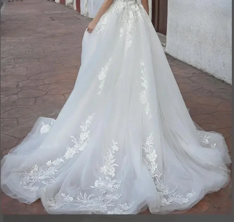 Falda de encaje extraíble para boda, falda de tren de tul, vestido de novia, debajo de la falda de tren, tamaño personalizado