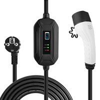 16A Type 2 3 Phase Fast Portable Mode 2 Ev Charger 7kw 11kw Evse Portable Ev Charger Electric Vehicle Car Charger