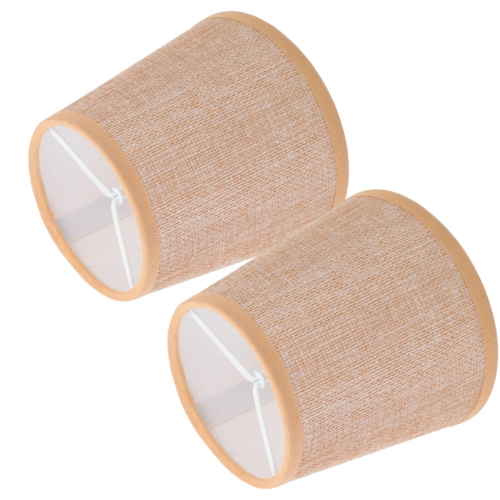 

2 Pcs Fabric Lampshade E14 Beige Table Shade Light Shade Desk Cover Bedside Floor Lamp Shades Household Decor Lamp Accessories