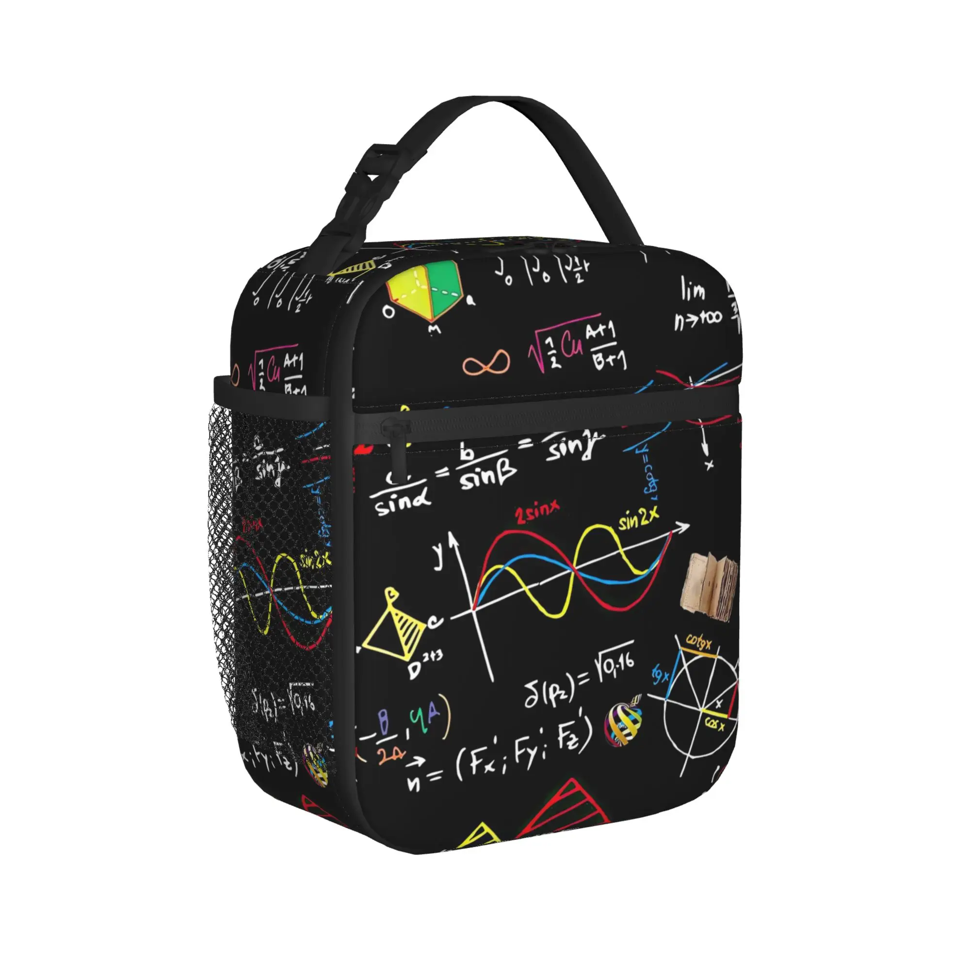 Math Rubik Rubix Rubics Player Cube Math Lunch Bag  Convenient Lunch Box Women School Cooler Bag Funny Oxford Tote Food Bags