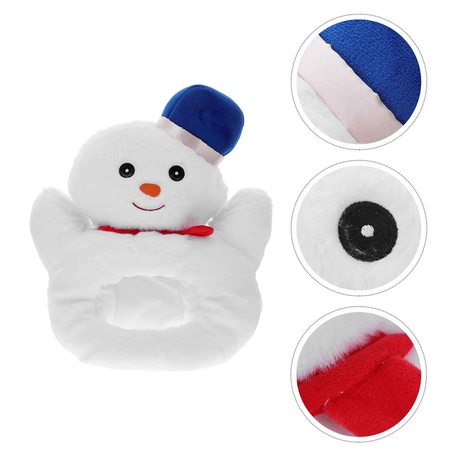 

Snowman Head Hood Cute Cartoon Christmas Photo Prop Soft Comfortable Snowman Hat for Holiday Parties Festive Events
