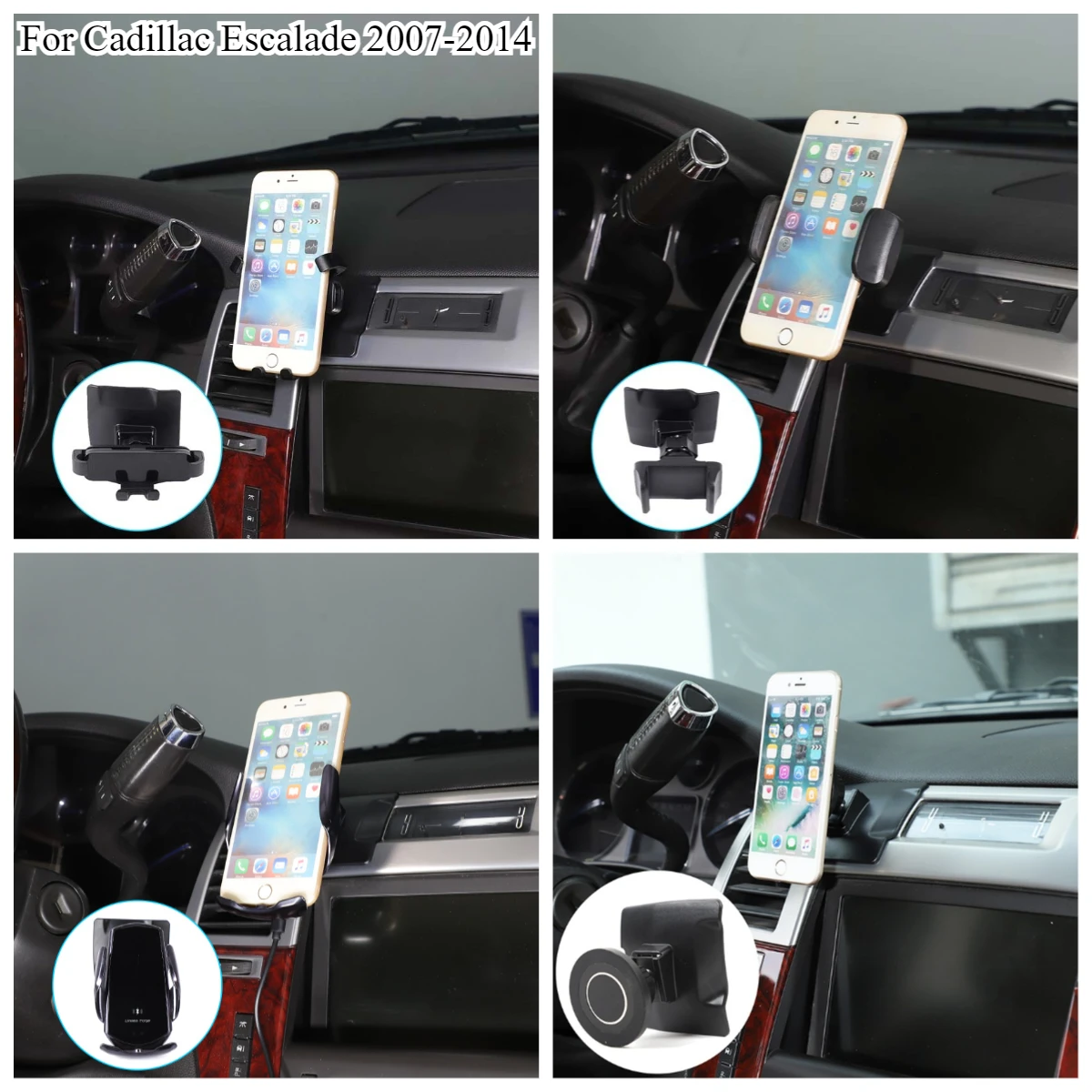 For Cadillac Escalade 2007-2014 Magnetic suction Phone Holder Car Mobile Wireless Charging Mount Special Fixed Base Accessories