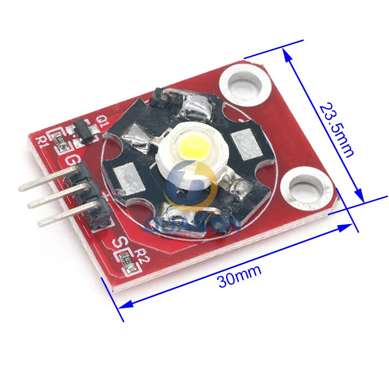 3W High Power LED Module Blue/Green/Purple/Red/White/Yellow LED with PCB Chassis forArduino STM32 AVR