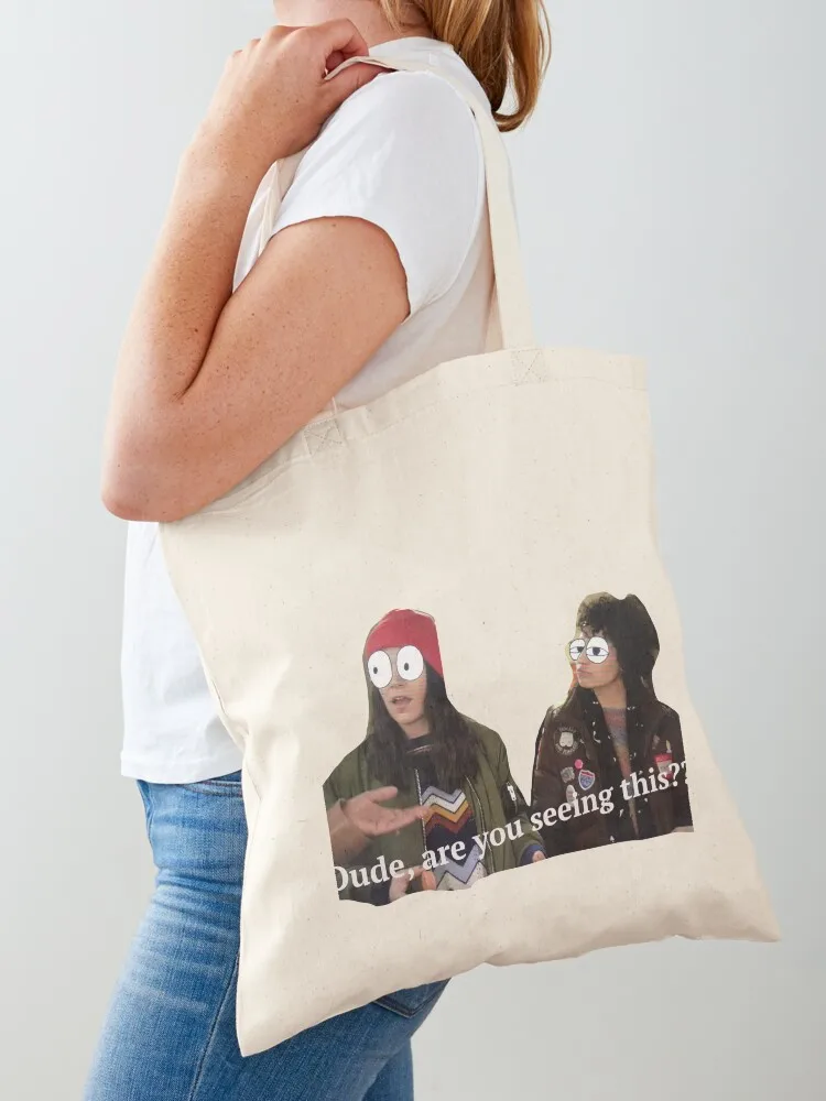 

Ilana/Abby Broad City Sticker Tote Bag Portable shopping bag bags luxury women Canvas stote bag canvas bags