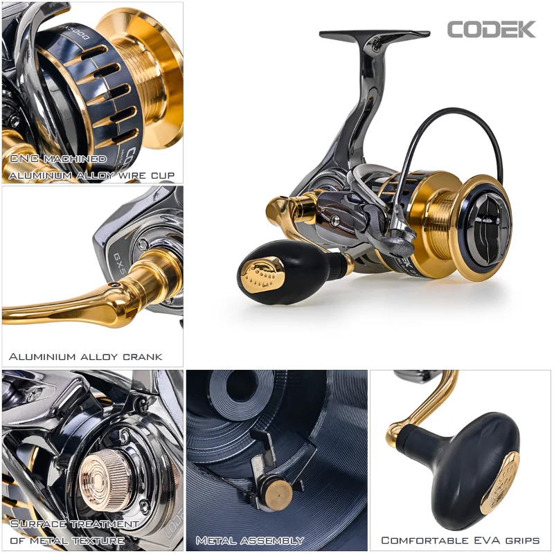 All Metal Wire Cup Fishing Reel GX1000-5000Series Max Drag 7.5kg Spinning Fishing Wheel Sea Reel fishing spinning reel