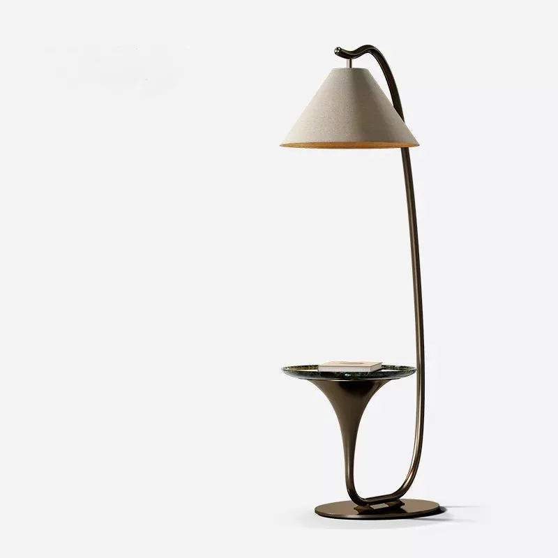 Italian light luxury natural marble corner several body floor lamp c