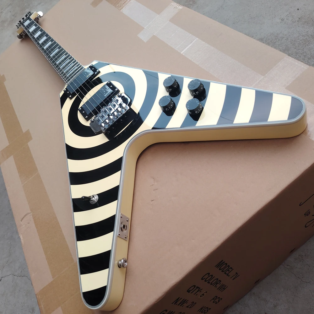 In stock, ZAKk shaped electric guitars in creamy yellow color and Freud vibrato system are available.quick delivery